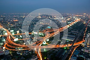 Panorama of Bangkok expressway