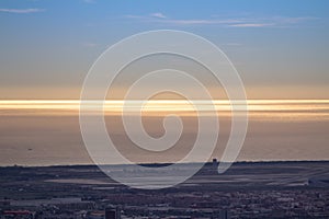 Panorama of Barcelona, Spain.