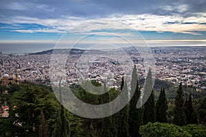 Panorama of Barcelona, Spain