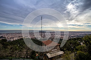 Panorama of Barcelona, Spain.