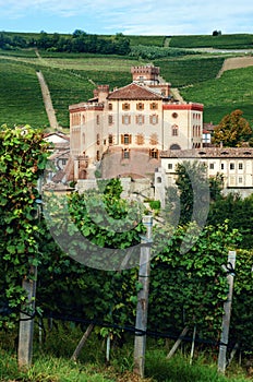 Panorama of Barolo piedmont,Italy