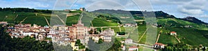 Panorama of Barolo piedmont,Italy