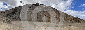 Panorama of basaltic organs - Orgues basaltiques. Touristic landmark in Pico de Ana Ferreira, Porto Santo, Madeira