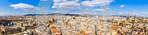 Panorama from the Basilica of Santa Maria del Pi in central Barcelona, Catalonia, Spain photo