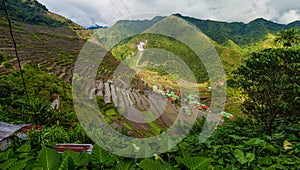 Panorama of Batad rice terraces, Luzon island, Philippin