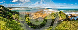 Panorama of Batemans Bay at sunset in the summer