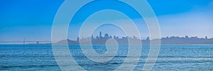 Panorama of the bay and city skyline at San Francisco, California