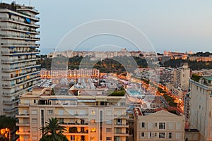 Panorama of bay of La Condamine, Monaco area, photo