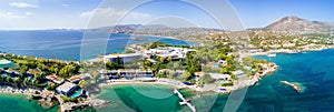 Panorama of the bay of Lagonisi, in Attica, Greece