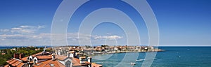 Panorama of bay in Sozopol, Bulgaria. View on the Black Sea