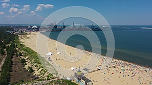 Panorama Beach Baltic Sea Stogi Plaza Morze Baltyckie Aerial View Poland