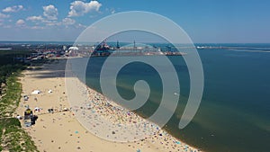 Panorama Beach Baltic Sea Stogi Plaza Morze Baltyckie Aerial View Poland