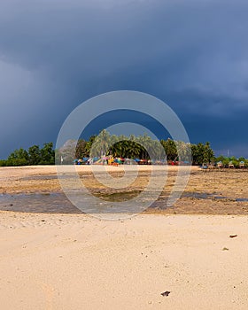 Wonderful beach moment at  batam bintan indonesia photo