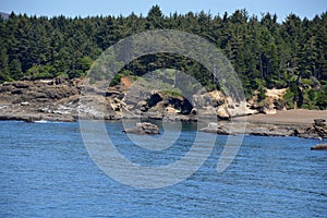 Panorama Beach at the Coast of the Pacific Ocean, Oregon