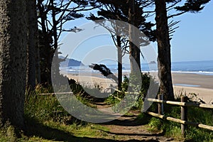 Panorama Beach at the Coast of the Pacific Ocean, Oregon