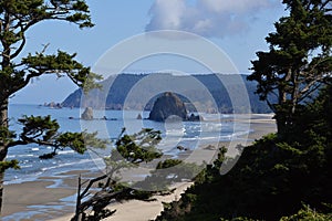 Panorama Beach at the Coast of the Pacific Ocean, Oregon