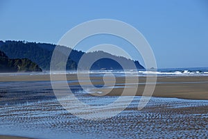 Panorama Beach at the Coast of the Pacific Ocean, Oregon