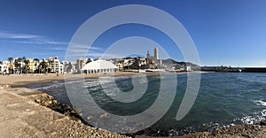 Panorama from beach de la Fragata