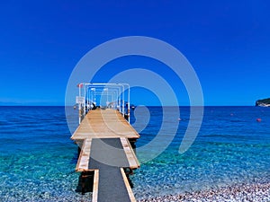 Panorama of beach at Kemer, Antalya, Turkey