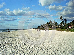 Panorama Beach at the Gulf of Mexico in the Town Naples, Florida