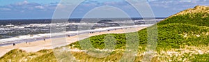 Panorama beach on the island of Sylt in Germany