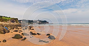 Panorama of Beach in Northern Spain. Asturias photo