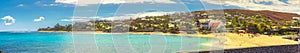 Panorama on the beach of Roches Noires - Tourist site in Saint-Gilles-LEs-Bains - Reunion Island