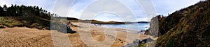 Panorama of the beaches in Ards Forest Park in Donegal Ireland