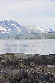 Panorama on the beaches of Tromso