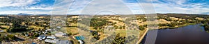 Panorama of Beaufort township and lake.