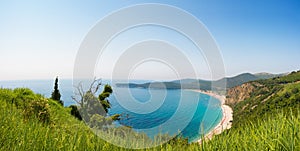 Panorama beautiful beach Jaz in Montenegro
