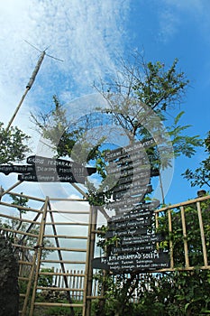 panorama of beautiful countryside of magelang Indonesia. sunny afternoon