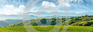 Panorama of beautiful countryside of romania