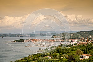 Panorama of beautiful Izola, Slovenia