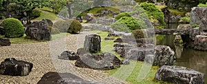 Panorama of a beautiful japanese garden