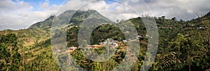 Panorama on The beautiful and luxurious countryside around ruteng Nusa Tenggara, flores island, Indonesia