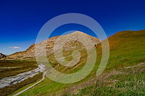 Panorama of a beautiful mountain