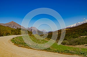 Panorama of a beautiful mountain