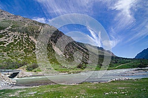 Panorama of a beautiful mountain landscape