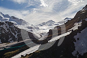 Panorama of a beautiful mountain landscape