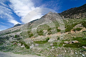 Panorama of a beautiful mountain landscape