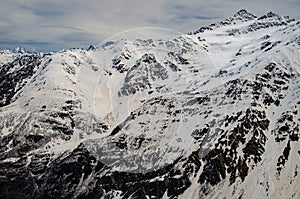 Panorama of a beautiful mountain landscape