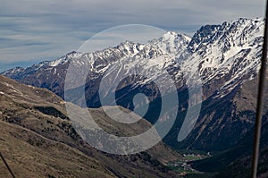 Panorama of a beautiful mountain landscape