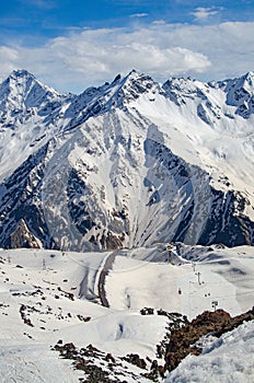 Panorama of a beautiful mountain landscape