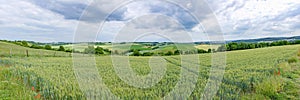 Panorama beautiful rolling Limburg landscape