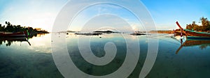 Panorama of beautiful scenery seascape composition of nature in