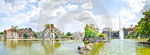 Panorama beauty rockery rock pool