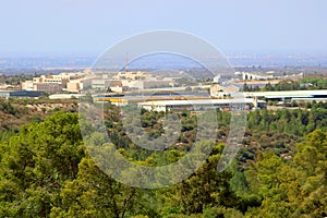 Panorama of Beit Shemesh, israely city with buildings and costruction