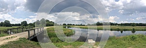 Panorama from the Beneden Regge river in Overijssel