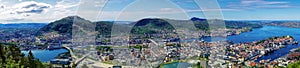 Panorama of Bergen in Norway